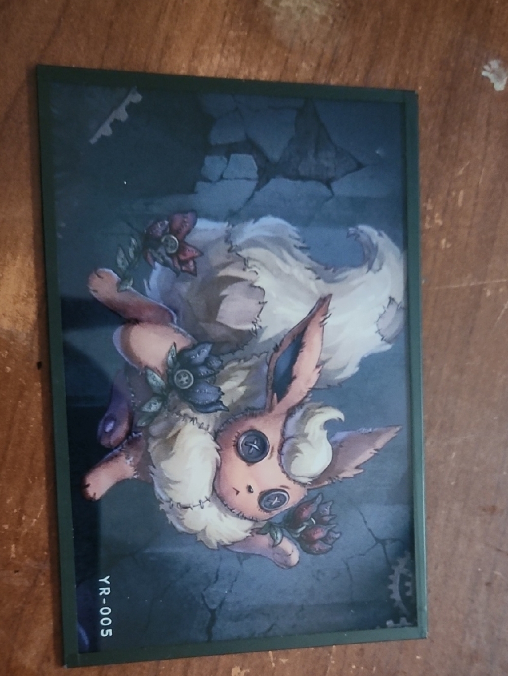 Pokemon Dark Eevee Artbaord in Cream, Brown, Blue